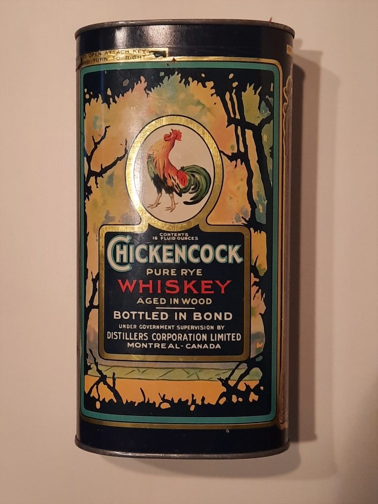 Canadian Chicken Cock tin front