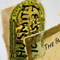 Chicken Cock Whiskey CA Tax Stamp