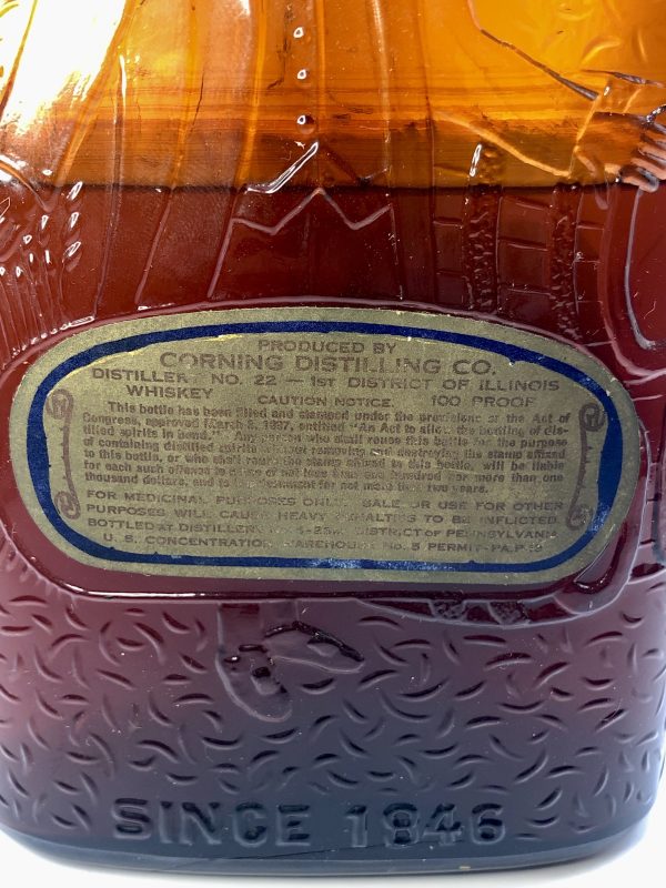 Old Quaker Bourbon Whiskey Back Detail