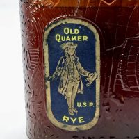 Old Quaker Rye Whiskey Front Detail