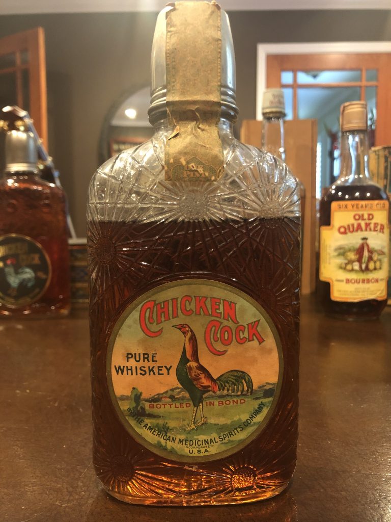 Chicken Cock Pure Whiskey circa 1933